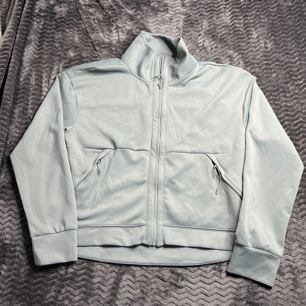 APANA Jet Set Moisture Wicking Knit Full Zip Jacket Zip Pockets Sz. XL